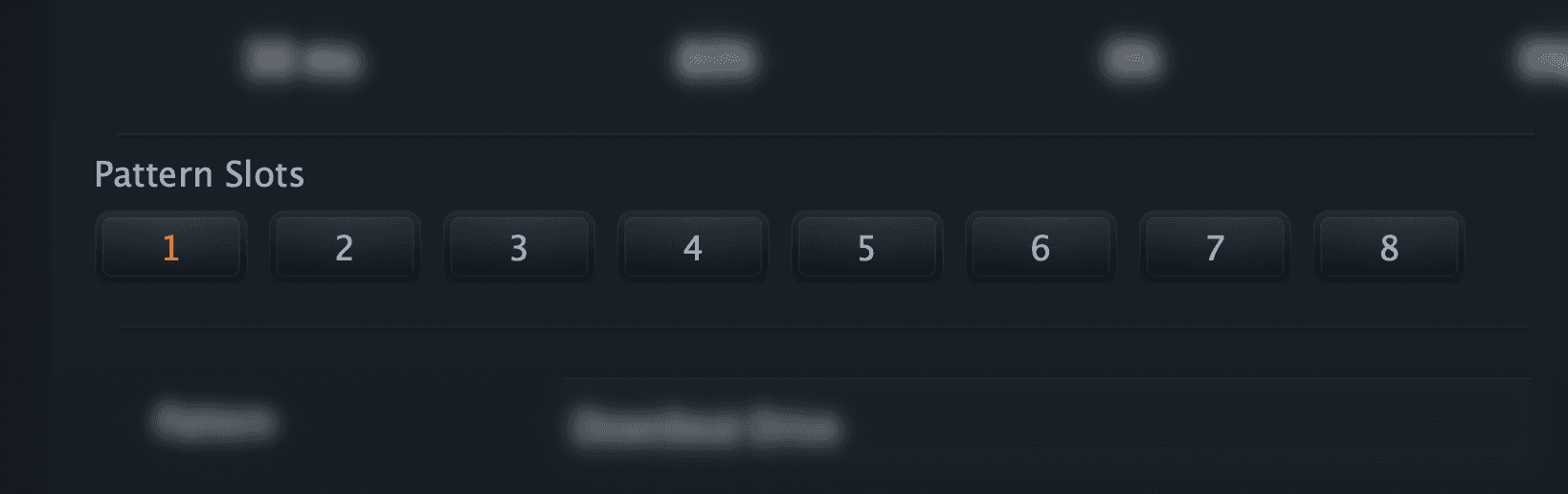StepStrum Pro pattern slot controls.